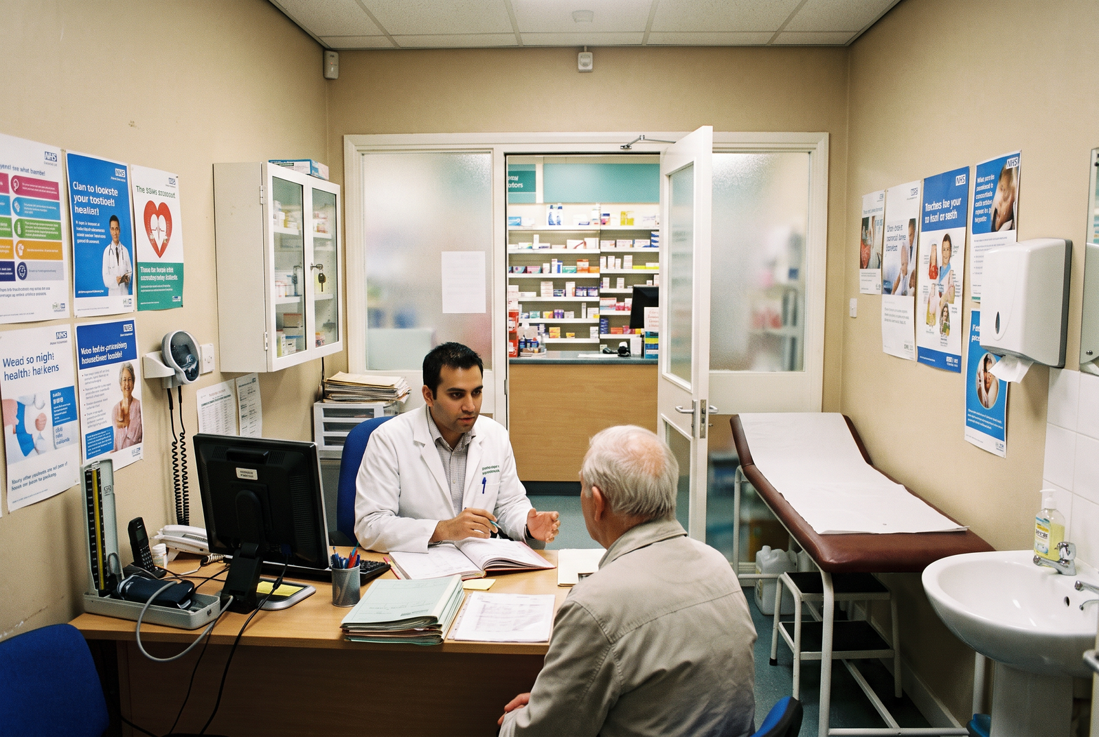 Pharmacist talking with a patient in the consultation room at Porterbrook Medical Weight-Loss Clinic